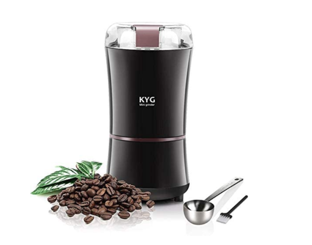 8. コンパクトサイズで持ち運びにも便利なコーヒーミル「KYG 電動コーヒーミル 3503」