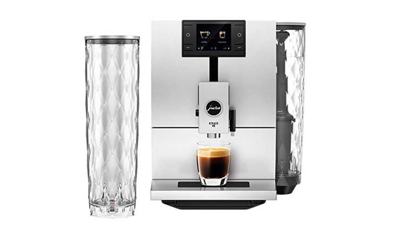 エスプレッソの濃さを変えられる「JURA 全自動コーヒーマシン ENA8ホワイト」