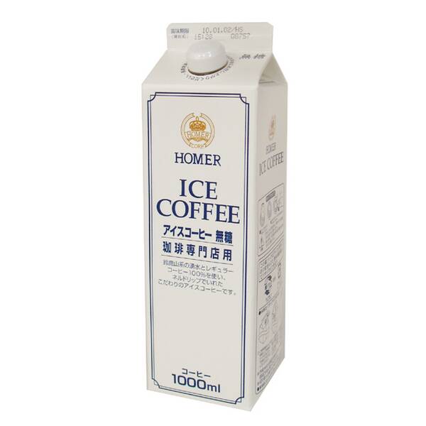 6.ホーマー 無糖アイスコーヒー 1000ml