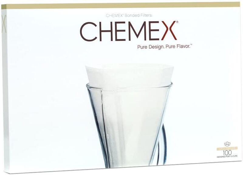 2.少量3カップ専用「CHEMEX/ケメックス コーヒーメーカー3カップ用 フィルターペーパー ボンデッドタイプ100枚入り（FP-2）」