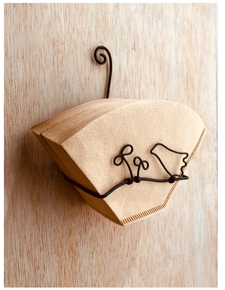 第9位. 小鳥の愛らしいdesign「100枚収納 コトリのコーヒーフィルターホルダー（ﾀｲﾌﾟ1W）ワイヤークラフト」