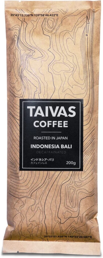 3.花の香り＆ダークチョコレートの味わい「TAIVAS COFFEE 贅沢なカフェインレス 豆200g」
