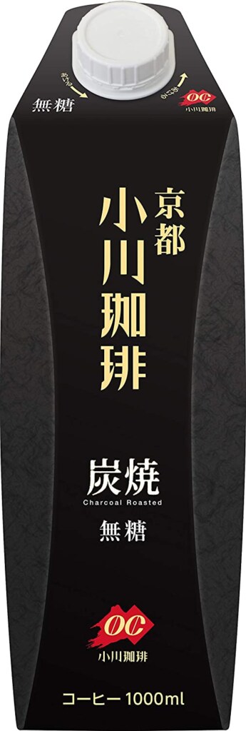第5位.京都の厳しい伝統の味「京都小川珈琲 炭火珈琲 無糖 1L ×6本」