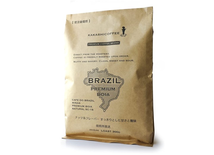 自家焙煎かかし珈琲 ブラジルコーヒー豆　プレミアムボイア