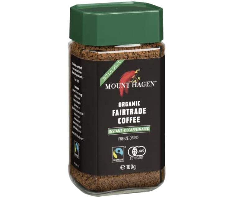 第6位. 伝統的な有機農法で栽培「マウントハーゲン オーガニック フェアトレード カフェインレスインスタントコーヒー100g」